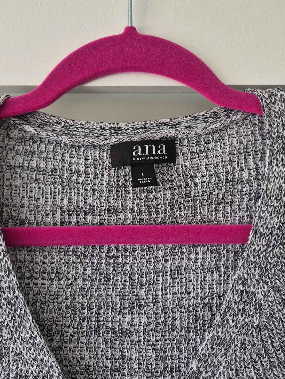a.n.a Marled Gray V-Neck Sweater